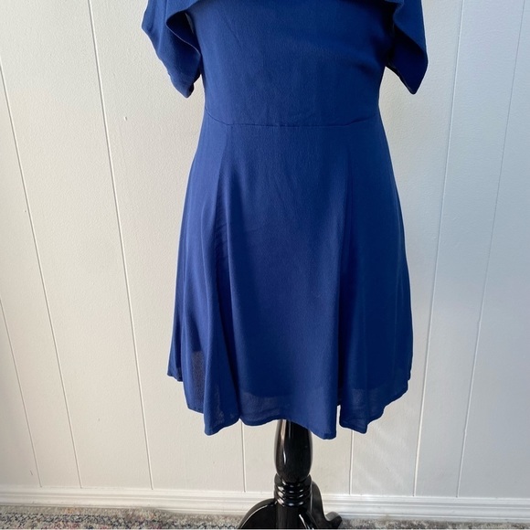 LuLu's Crossroad Cutie Navy Blue Off-the-Shoulder Mini Dress Size Medium - Picture 16 of 16